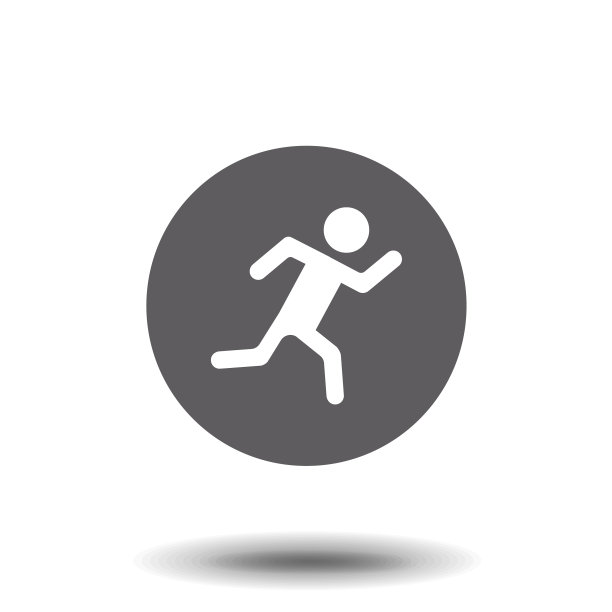 跑步侠的icon风格是扁平化的icon搭配图片下载