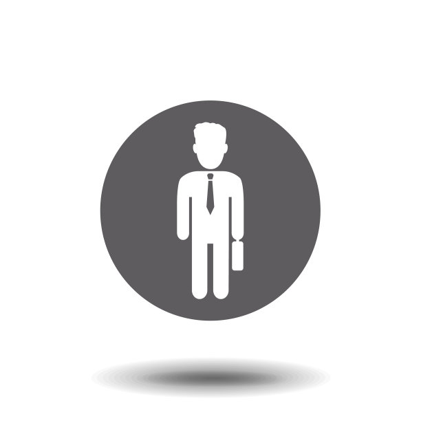 商人偶像在时髦的平底风格孤立上图片下载