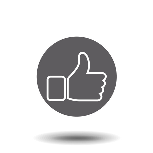 像图标孤立在白底手指向上图片下载