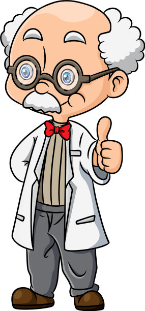 穿着实验服的聪明教授图片下载