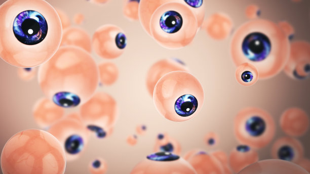 3D蓝眼球飞行图片下载