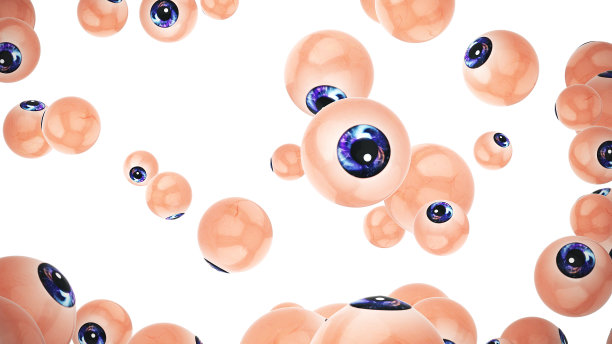 3D蓝眼球飞行图片下载