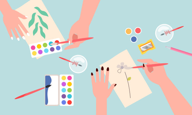 手绘Diy创意工坊概念图片下载