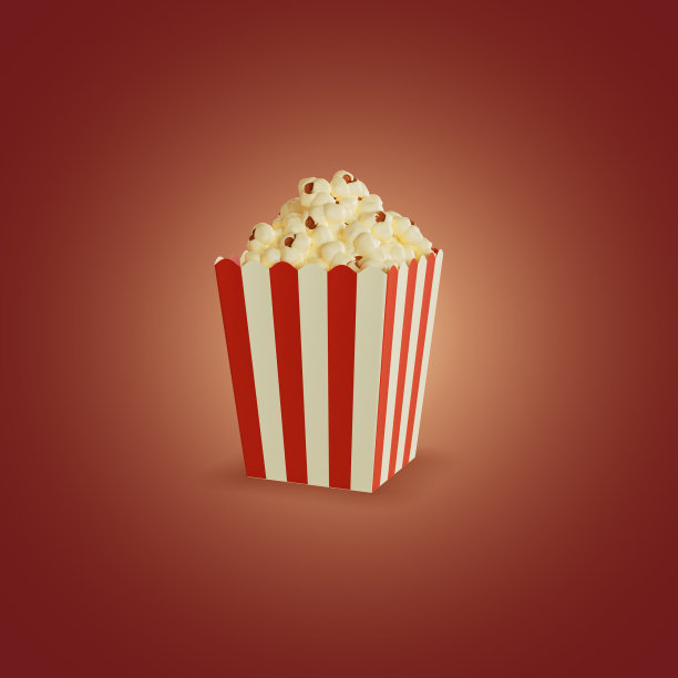 普通网站爆米花。3 d渲染图图片下载