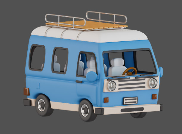 观光车。3 d渲染图图片下载