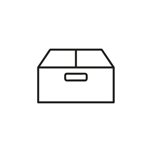 现代扁平纸箱包装盒线条图标图片下载