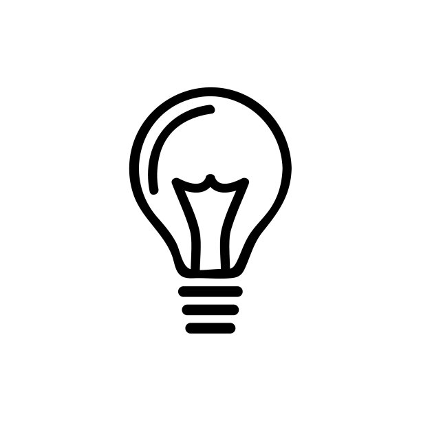 创意灯泡图标创意灯象征现代简单图片下载