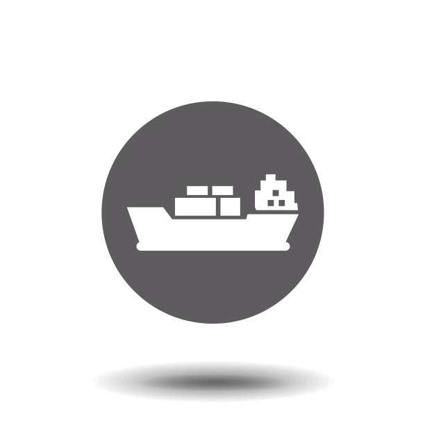 货船图标扁平化设计风格图片下载