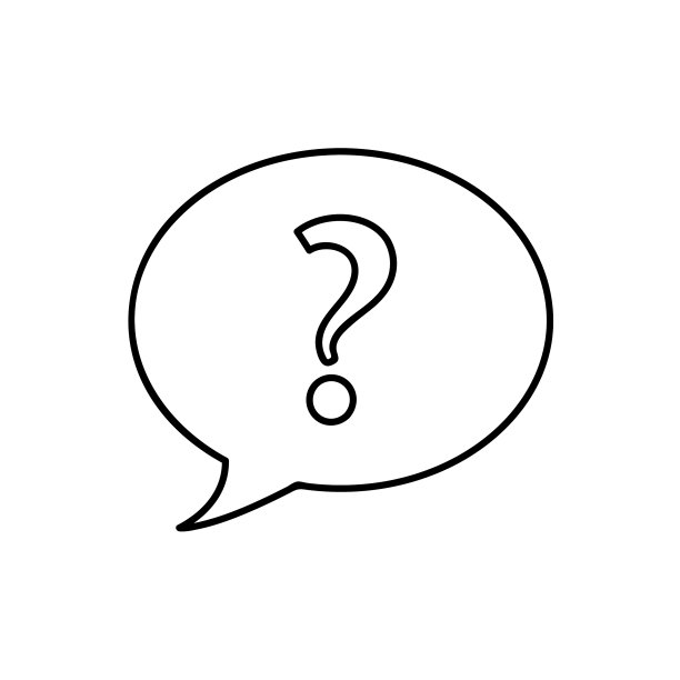 常见问题图标孤立在白色背景剪影图片下载