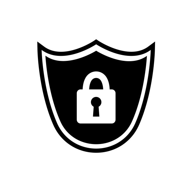 抽象安全图标隔离在黑色图片下载