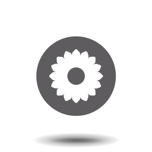 花图标在时尚的平面风格孤立上图片下载