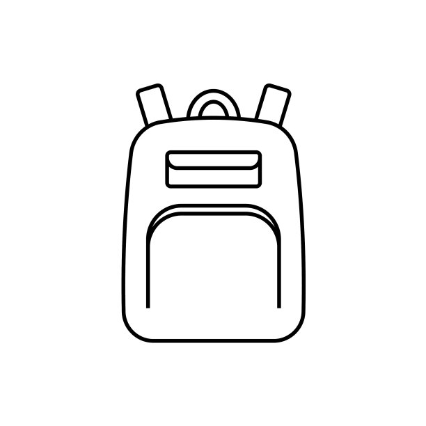 双肩包和包线性图标图片下载