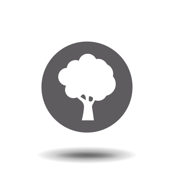 树图标森林符号平网标志在白色图片下载