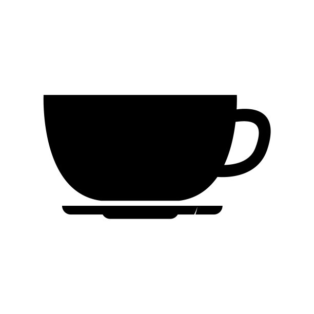 白色背景上的咖啡杯图标图片下载