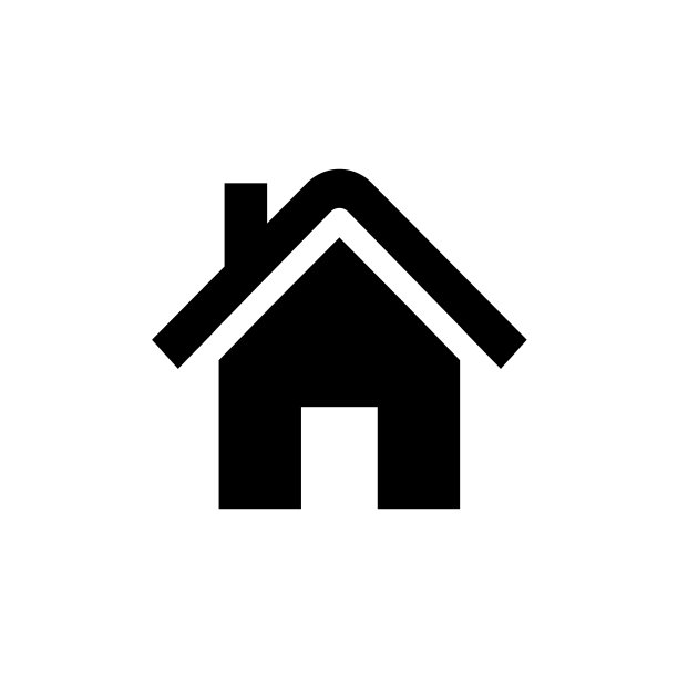 白色背景上的房屋图标图片下载