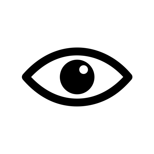 扁平设计风格眼睛图标图片下载