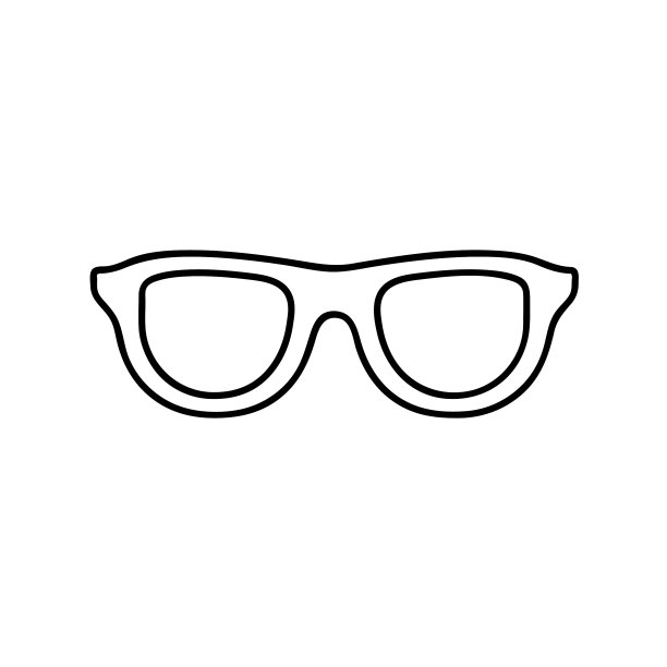 眼镜线条图标轮廓符号线性象形图片下载