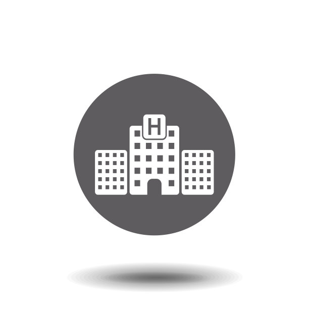 酒店图标孤立在白色背景上简单图片下载