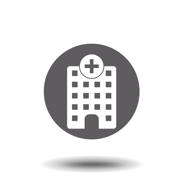 医院的白色背景平面图标图片下载