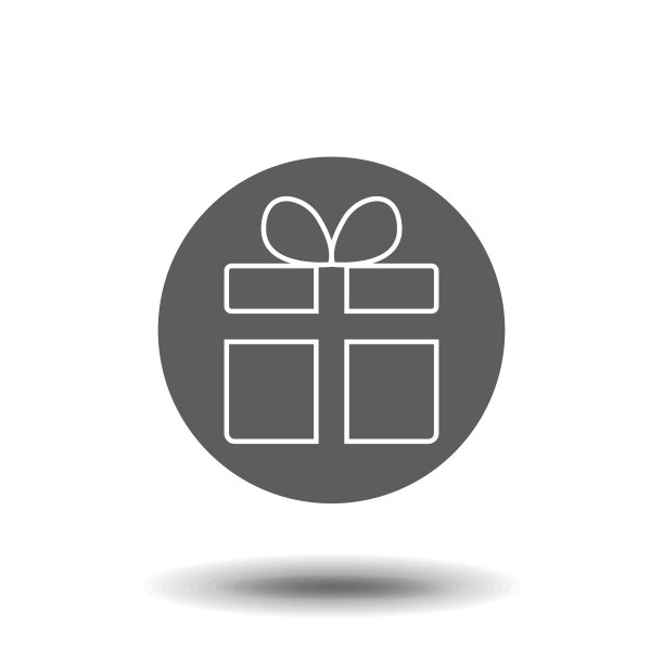 礼品盒线条图标轮廓标志线性风格图片下载