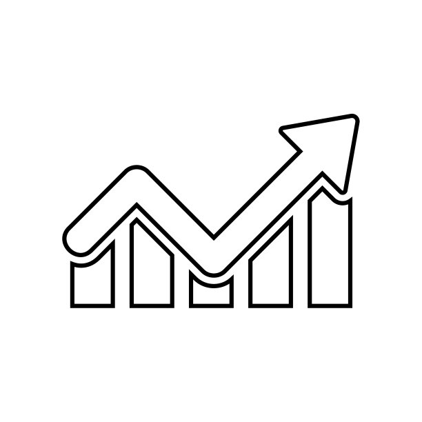 灰色背景上的流行扁平风格图表图标图片下载