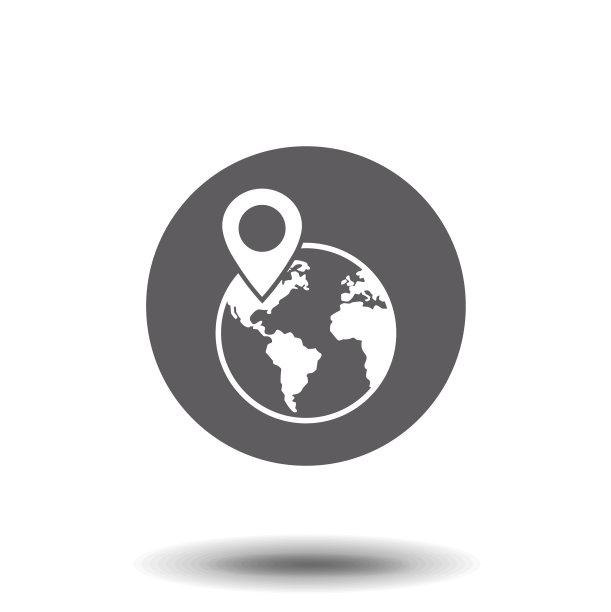地球仪上的图钉图标图片下载