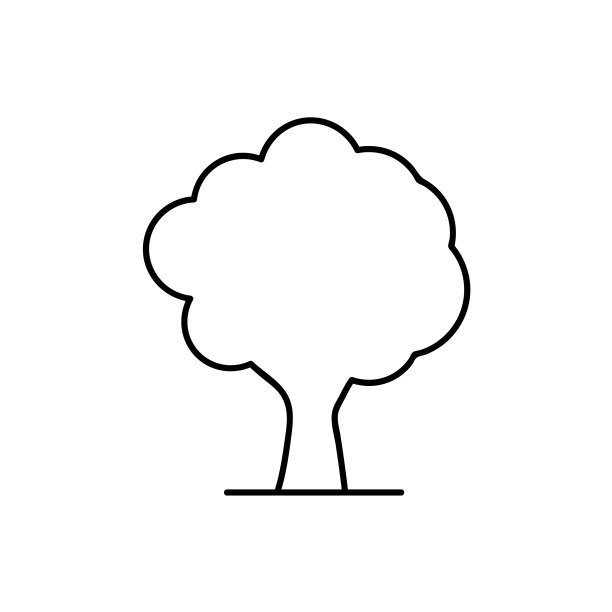 树线图标在黑色白色背景平坦图片下载