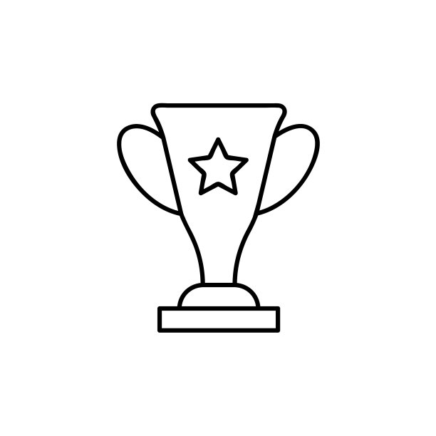 奖杯杯线图标优胜者杯符号象形图片下载