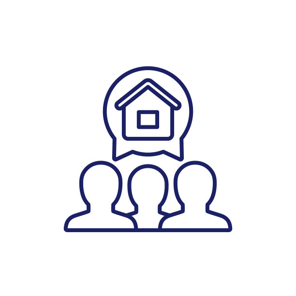 租户线图标房屋居民图片下载