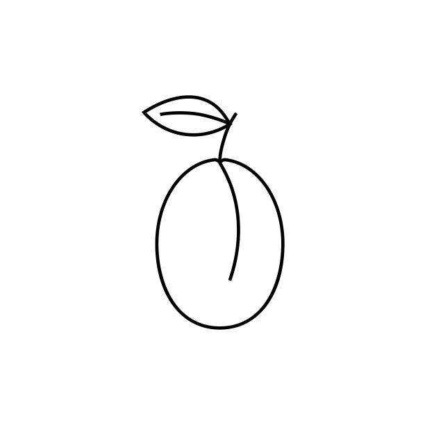 梅花直线图标梅花概念笔画符号图片下载