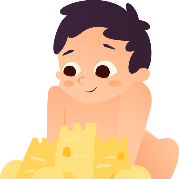 孩子在做沙堡，孩子在玩沙子图片下载