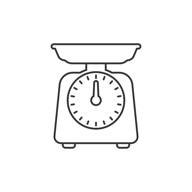 扁平风格的浴室体重秤图标图片下载