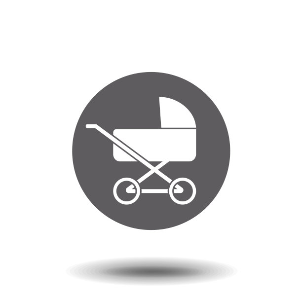 婴儿车图标黑色填充婴儿车图片下载