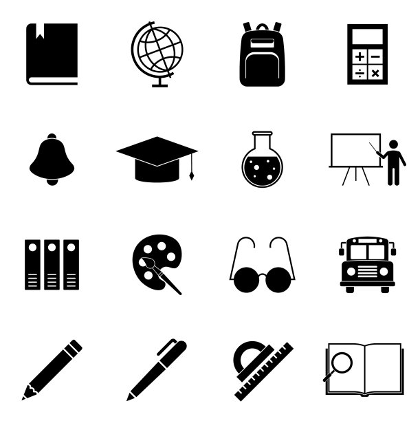 学校和教育图标-设置图片下载
