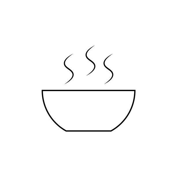 热汤碗轮廓图标图片下载