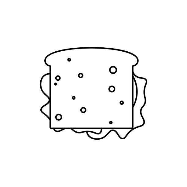 夹心俯视图轮廓图标线性风格标志图片下载