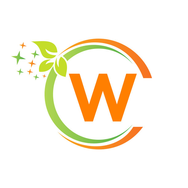 房屋清洁标志上w字母设计w字母图片下载
