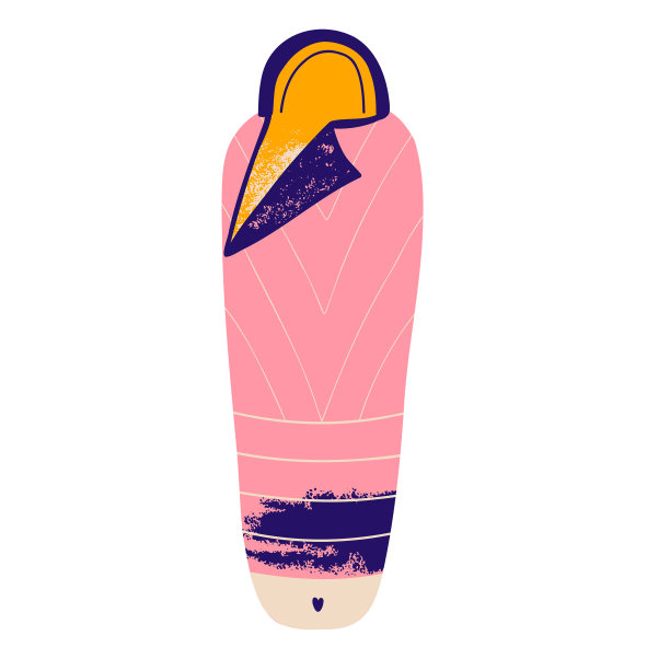 睡袋在白色背景旅行元素图片下载