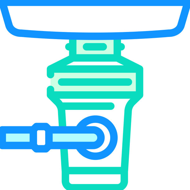 垃圾处理彩色图标图片下载