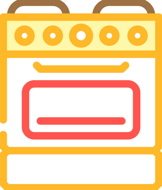 烤箱厨房电器彩色图标图片下载