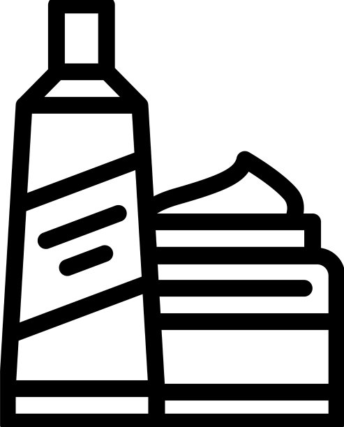 爽肤水和磨砂化妆品系列图标图片下载