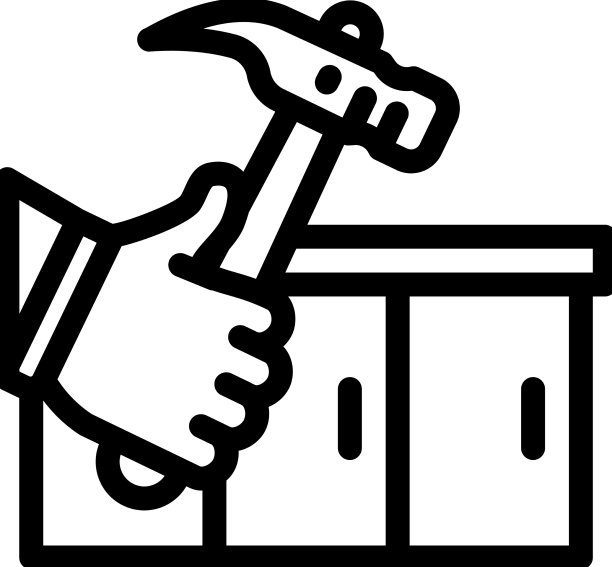 厨房工作台面维修线图标图片下载