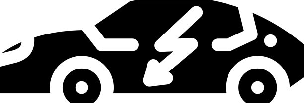 电动汽车字形图标图片下载