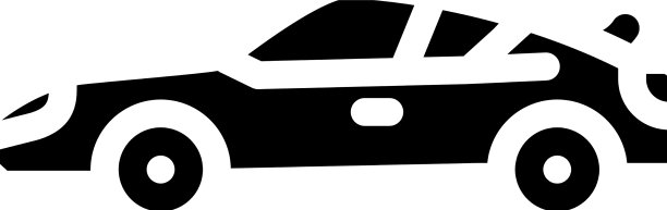 双门跑车字形图标图片下载