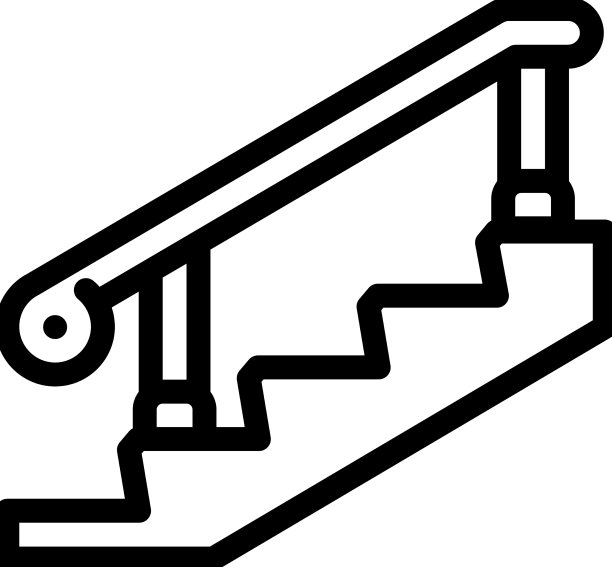 甲板柱子和扶手线图标图片下载