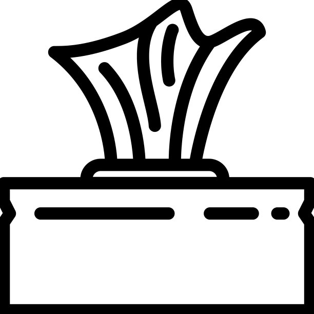 纸巾盒线条图标图片下载