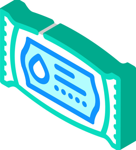 湿纸巾等距图标图片下载