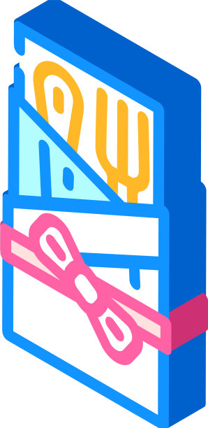 餐巾纸餐具等距图标图片下载