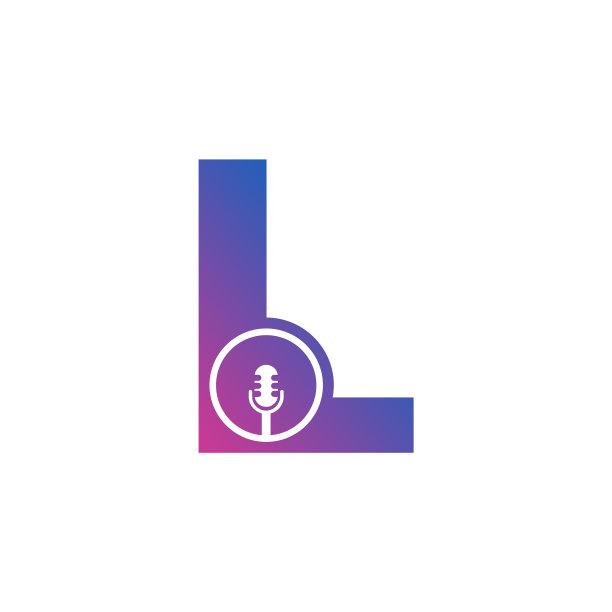 字母L播客录音logo图片下载