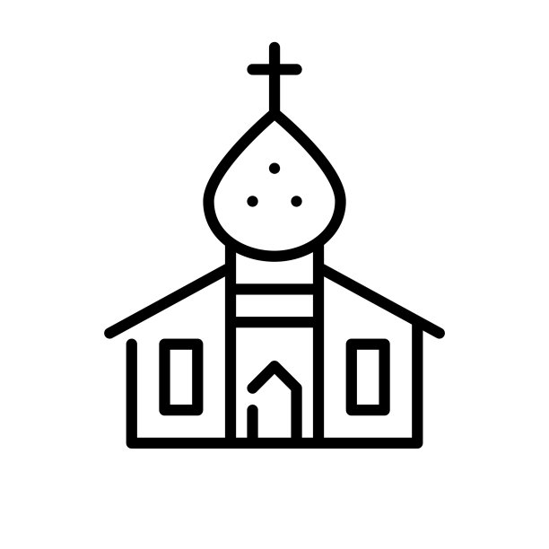 基督教教堂符号像素完美编辑图片下载